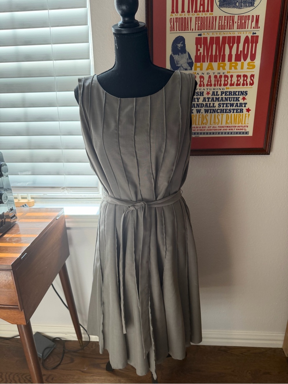 Gray Pleated Dress